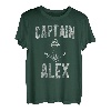 Herren Lustiges personalisiertes Bootsshirt Vorname Captain Alex T-Shirt