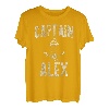 Herren Lustiges personalisiertes Bootsshirt Vorname Captain Alex T-Shirt