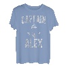 Herren Lustiges personalisiertes Bootsshirt Vorname Captain Alex T-Shirt