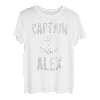 Herren Lustiges personalisiertes Bootsshirt Vorname Captain Alex T-Shirt