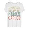 Lustiger personalisierter Name Shirt Kings Are Named Carlos T-Shirt