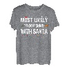 Gehen Sie höchstwahrscheinlich mit Santa Funny Fisherman Xmas angeln T-Shirt
