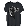 Barschfisch, schwarz und weiß, Büffelkariert, Fliegenfischen, Angler T-Shirt