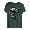Barschfisch, schwarz und weiß, Büffelkariert, Fliegenfischen, Angler T-Shirt