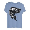 Barschfisch, schwarz und weiß, Büffelkariert, Fliegenfischen, Angler T-Shirt