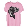 Barschfisch, schwarz und weiß, Büffelkariert, Fliegenfischen, Angler T-Shirt