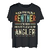 Herren Opa Lustig Ich bin kein Rentner Geschenk Angler Opa Angeln T-Shirt