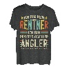 Herren Opa Lustig Ich bin kein Rentner Geschenk Angler Opa Angeln T-Shirt