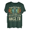 Herren Opa Lustig Ich bin kein Rentner Geschenk Angler Opa Angeln T-Shirt
