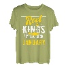 Fishing Birthday Kings Are Born In Januar T-Shirt