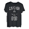 Herren Lustiges personalisiertes Bootsshirt mit Vorname Captain Bob T-Shirt