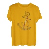 Vintage nautischer Bootsanker Amerikanische Flagge, Ozean, Angeln T-Shirt