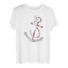 Vintage nautischer Bootsanker Amerikanische Flagge, Ozean, Angeln T-Shirt