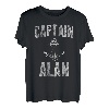 Herren Lustiges personalisiertes Bootsshirt mit Vorname Captain Alan T-Shirt