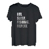 Eat Sleep Fishing Repeat Lustiges Angeln T-Shirt