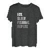 Eat Sleep Fishing Repeat Lustiges Angeln T-Shirt