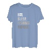 Eat Sleep Fishing Repeat Lustiges Angeln T-Shirt