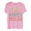 Lustiger personalisierter Name Shirt Kings Are Named Declan T-Shirt