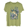 Angeln Camouflage US Amerikanische Flagge Barsch Fisch Angler Camo T-Shirt