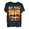 Boot Wellen See Tage Sonnenstrahlen Bootfahren Nautisches Segeln T-Shirt
