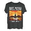 Boot Wellen See Tage Sonnenstrahlen Bootfahren Nautisches Segeln T-Shirt