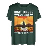 Boot Wellen See Tage Sonnenstrahlen Bootfahren Nautisches Segeln T-Shirt