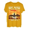 Boot Wellen See Tage Sonnenstrahlen Bootfahren Nautisches Segeln T-Shirt