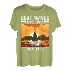 Boot Wellen See Tage Sonnenstrahlen Bootfahren Nautisches Segeln T-Shirt