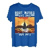 Boot Wellen See Tage Sonnenstrahlen Bootfahren Nautisches Segeln T-Shirt