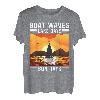 Boot Wellen See Tage Sonnenstrahlen Bootfahren Nautisches Segeln T-Shirt