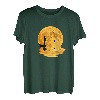 Angler Angelt Fisch bei Vollmond mit Sternenhimmel T-Shirt