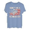 Don't Be A Dumb Bass Vintage USA Flagge Lustige Barsch Angeln T-Shirt