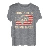 Don't Be A Dumb Bass Vintage USA Flagge Lustige Barsch Angeln T-Shirt