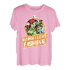 DILF Damn I Love Fishing Lustiger Spruch Fischliebhaber Papa Frau T-Shirt