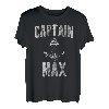 Herren Lustiges personalisiertes Bootsshirt Vorname Captain Max T-Shirt