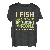 Herren Ich fische, weil es verpönt ist, Menschen zu schlagen, liebe Angeln T-Shirt