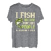Herren Ich fische, weil es verpönt ist, Menschen zu schlagen, liebe Angeln T-Shirt