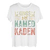 Lustiger personalisierter Name Shirt Kings Are Named Kaden T-Shirt