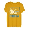 Worlds OKest Fisherman Lustiges Angeln Humor Fisch Arbeit T-Shirt