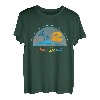 Horn Island MS Mississippi Souvenir Palme Surfer Grafik T-Shirt