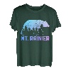 Berg. Rainier Washington Bear Grizzly Pride im Freien, Vintage-Stil T-Shirt