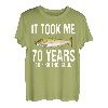 Lustiger rosa Lachsangeln 70. Geburtstag 70 Jahre zum Angeln T-Shirt