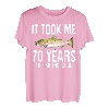 Lustiger rosa Lachsangeln 70. Geburtstag 70 Jahre zum Angeln T-Shirt