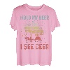 halte mein bier ich sehe hirsche jagen elche natur T-Shirt