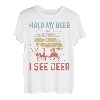 halte mein bier ich sehe hirsche jagen elche natur T-Shirt