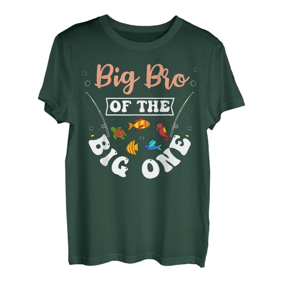Big Bro Of The Big One Angeln, Geburtstagsparty, Tag T-Shirt