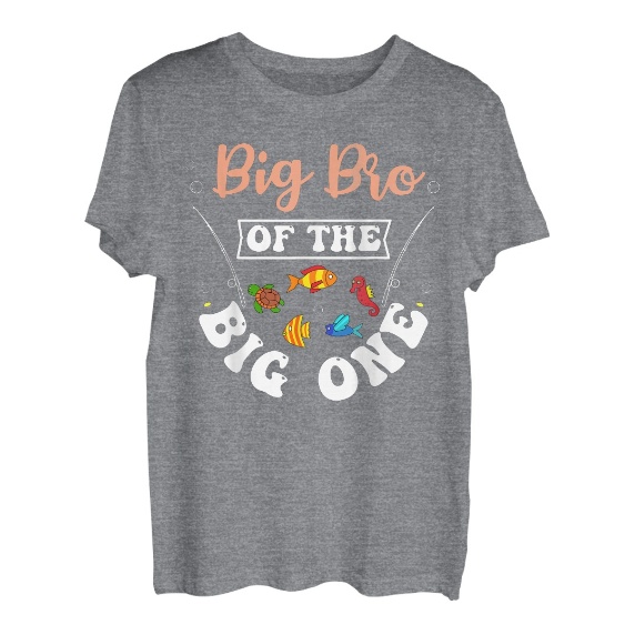 Big Bro Of The Big One Angeln, Geburtstagsparty, Tag T-Shirt