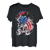 Barschangeln Fisch Amerikanische Flagge Vater 4. Juli T-Shirt
