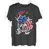 Barschangeln Fisch Amerikanische Flagge Vater 4. Juli T-Shirt