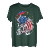 Barschangeln Fisch Amerikanische Flagge Vater 4. Juli T-Shirt